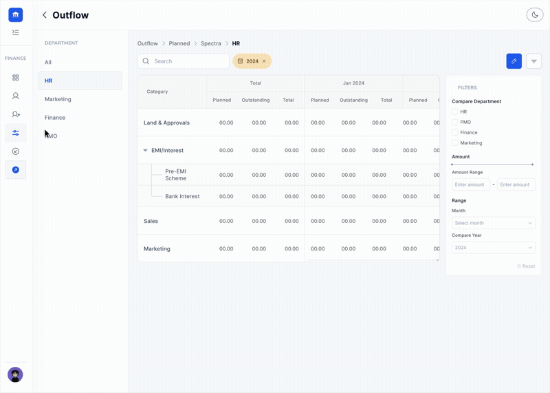 Navigation sidebar component